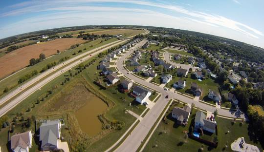 Oregon, Wi from the air.