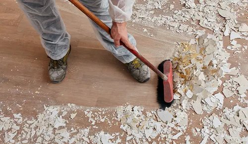 Construction cleanup in Madison, WI.
